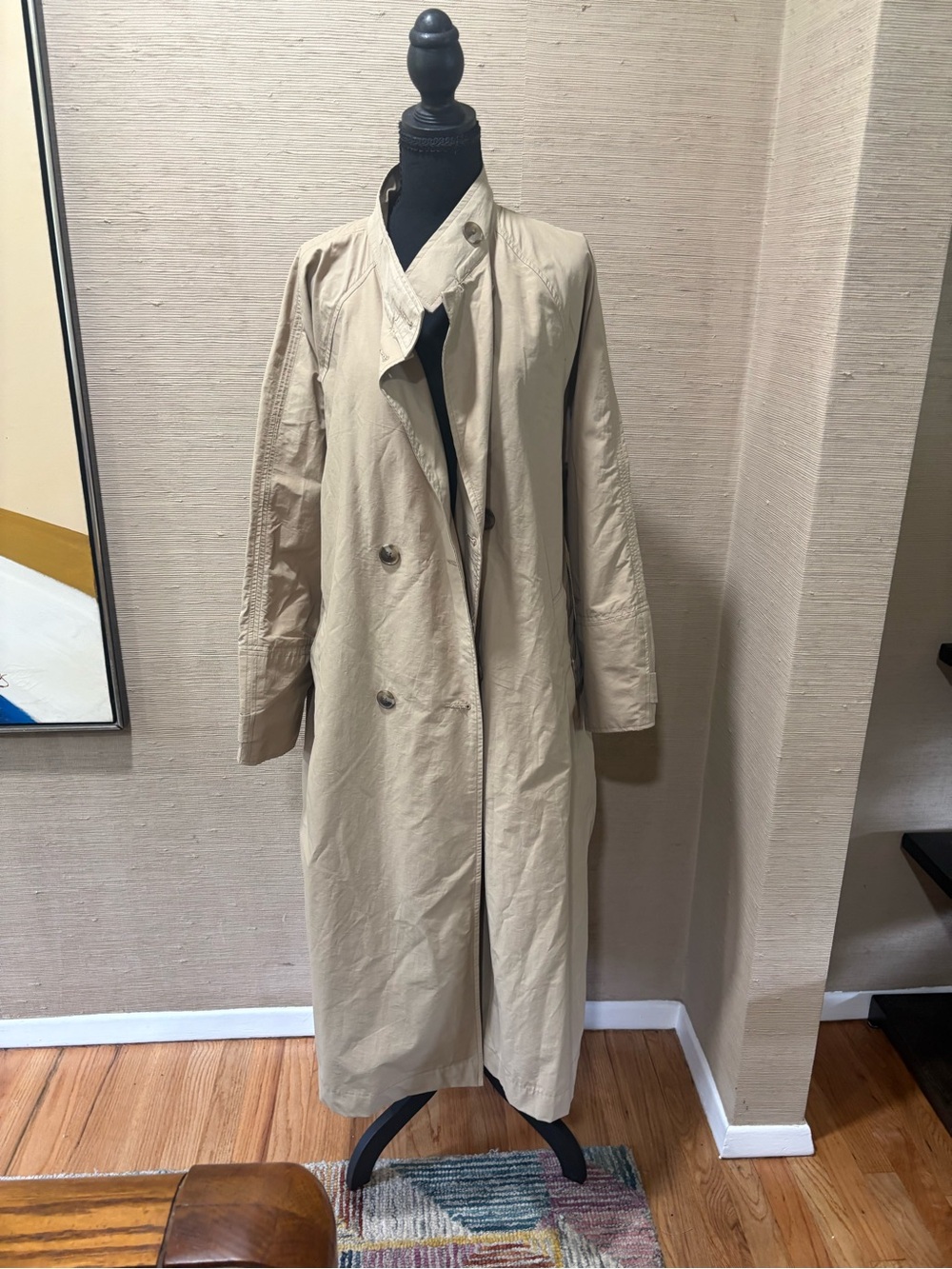 Old Navy Light Beige Long Trench Coat